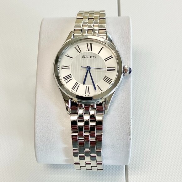 Seiko Stainless Steel Women's Watch With Roman Numerals - Picture 1 of 7